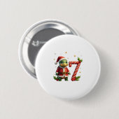 Funny 67 Meme Turtle Christmas PJm Men Women Famil Button (Vorne & Hinten)
