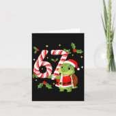 Funny 67 Meme Turtle Christmas Pjm Men Women Famil Karte (Vorderseite)