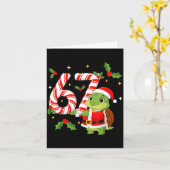 Funny 67 Meme Turtle Christmas Pjm Men Women Famil Karte (Gelbe Blume)