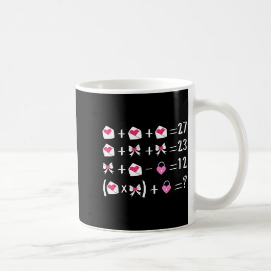 Funny 67 Meme Valentine Math Teacher Bow Six Seven Kaffeetasse (Rechts)