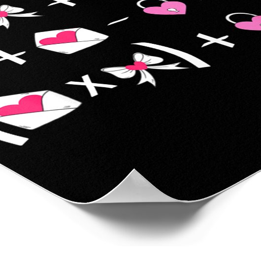 Funny 67 Meme Valentine Math Teacher Bow Six Seven Poster (Ecke)