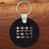 Funny 67 Meme Valentine Math Teacher Bow Six Seven Schlüsselanhänger (Vorderseite)