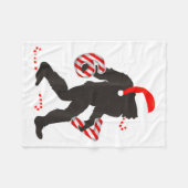 Funny 67 Meme With Bigfoot And Candy Canes Christm Fleecedecke (Vorderseite (Horizontal))