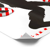 Funny 67 Meme With Bigfoot And Candy Canes Christm Poster (Ecke)