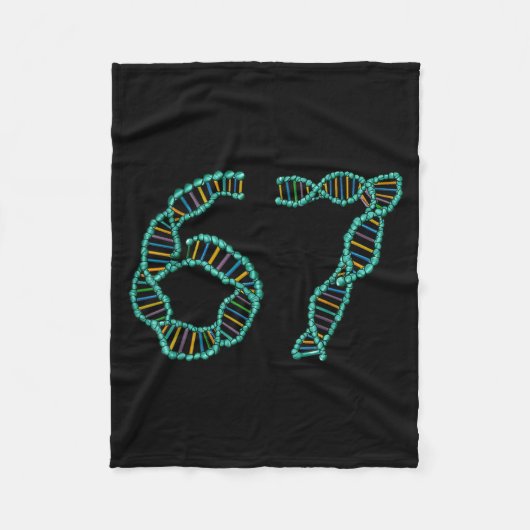 Funny 67 Number Meme Dna Replication Molecular Sci Fleecedecke (Vorderseite)