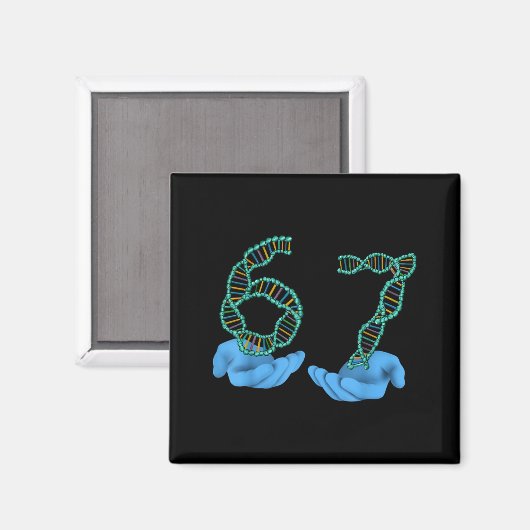 Funny 67 Number Meme Dna Replication Molecular Sci Magnet (Vorderseite/Rückseite)