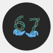 Funny 67 Number Meme Dna Replication Molecular Sci Runder Aufkleber (Vorderseite)