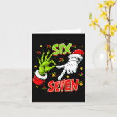 Funny 67 Santa Hand Christmas Six Seven Meme Teens Karte (Gelbe Blume)