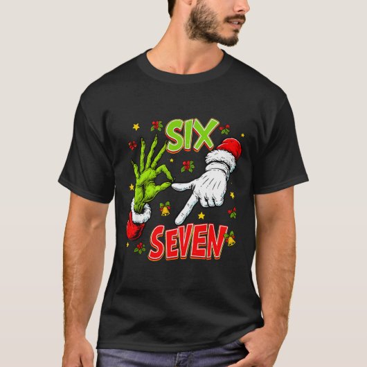 Funny 67 Santa Hand Christmas Six Seven Meme Teens T-Shirt (Vorderseite)