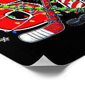 Funny 67 Santa Hat Candy Cane Ice Hockey Six Seven Poster (Ecke)