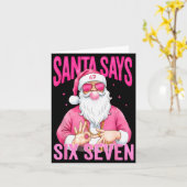 Funny 67 Santa Says Six Seven Christmas Meme Xmas Karte (Gelbe Blume)