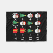 Funny 67 Santa Tree Math Teacher Christmas Xmas Hu Fleecedecke (Vorderseite (Horizontal))