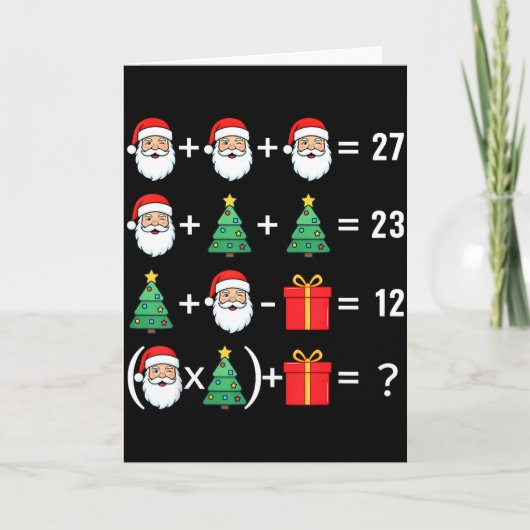 Funny 67 Santa Tree Math Teacher Christmas Xmas Hu Karte (Vorderseite)