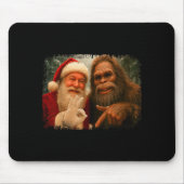 Funny 67 Santa With Bigfoot Six Seven 6 7 Meme Chr Mousepad (Vorne)