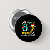 Funny 67 School Nurse Christmas Six Seven School N Button (Vorne & Hinten)