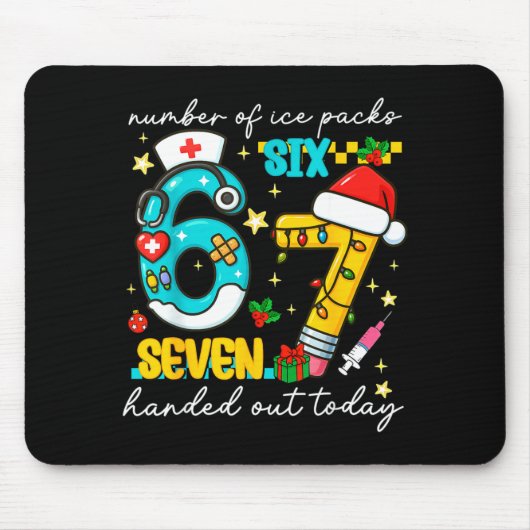 Funny 67 School Nurse Christmas Six Seven School N Mousepad (Vorne)