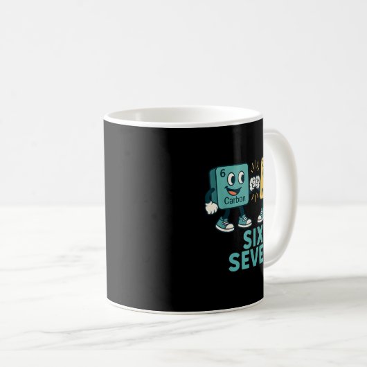 Funny 67 Science Teacher 6 7 Carbon Nitrogen Perio Kaffeetasse (VorderseiteRechts)