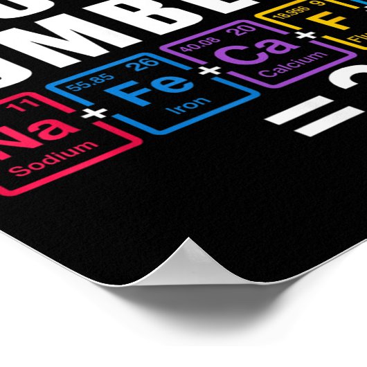 Funny 67 Sechs sieben Matching Elements regelmäßig Poster (Ecke)