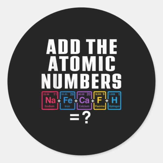 Funny 67 Sechs sieben Matching Elements regelmäßig Runder Aufkleber (Vorderseite)