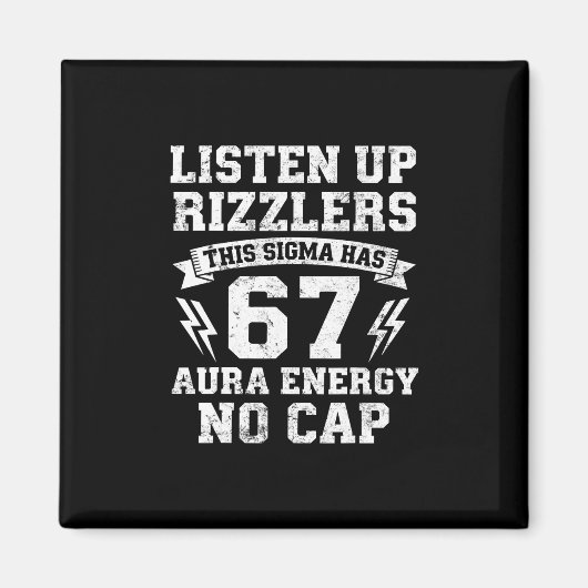 Funny 67 Shirt Meme Six Seven  Magnet (Vorne)