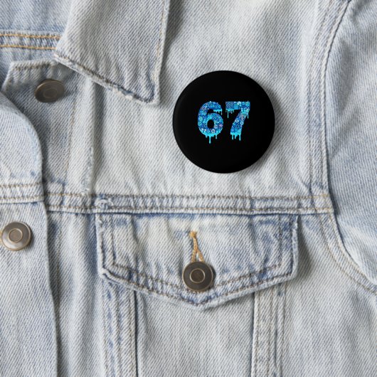 Funny 67 Six Seven 6 7 Happy Hanukkah Jewish Chanu Button (Beispiel)