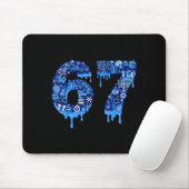 Funny 67 Six Seven 6 7 Happy Hanukkah Jewish Chanu Mousepad (Mit Mouse)