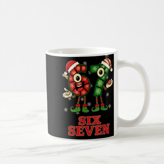 Funny 67 Six Seven 6-7 Italian Christmas Holiday W Kaffeetasse (Rechts)