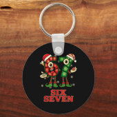 Funny 67 Six Seven 6-7 Italian Christmas Holiday W Schlüsselanhänger (Vorderseite)