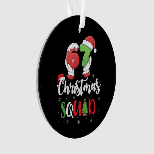 Funny 67 Six Seven Brianrot Christmas Squad Ornament (Vorderseite)