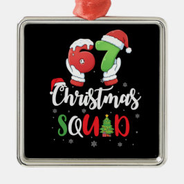 Funny 67 Six Seven Brianrot Christmas Squad Ornament Aus Metall