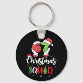 Funny 67 Six Seven Brianrot Christmas Squad Schlüsselanhänger