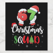 Funny 67 Six Seven Brianrot Christmas Squad Weinetikett (Einzelnes Label)