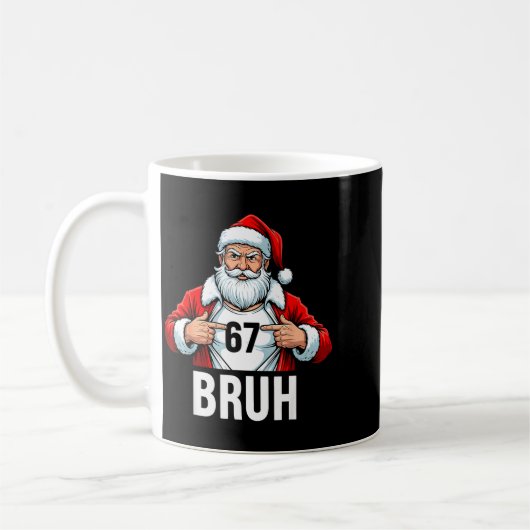 Funny 67 Six Seven Bruh Meme Christmas Santa Men W Kaffeetasse (Links)