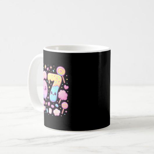 Funny 67 Six Seven Candy 6 7 Meme Gen Alpha Kawaii Kaffeetasse (Vorderseite Links)