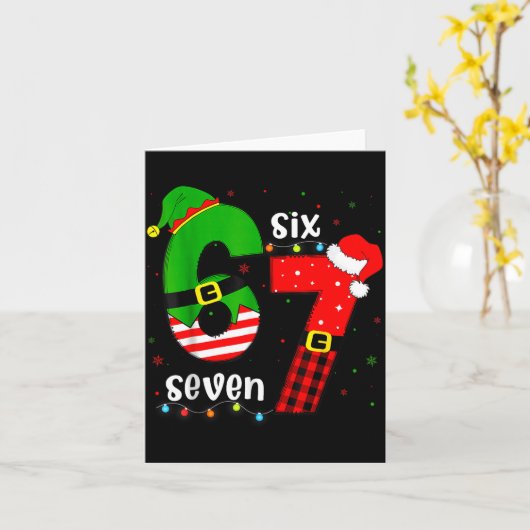 Funny 67 Six Seven Christmas Boys Girls Kids Teens Karte (Gelbe Blume)