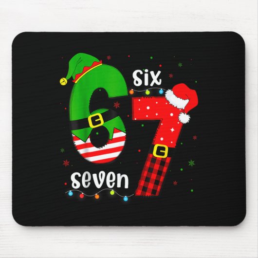 Funny 67 Six Seven Christmas Boys Girls Kids Teens Mousepad (Vorne)