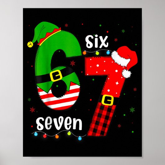 Funny 67 Six Seven Christmas Boys Girls Kids Teens Poster (Vorne)