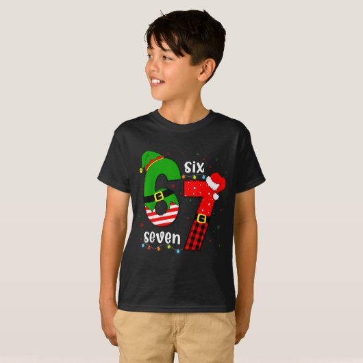 Funny 67 Six Seven Christmas Boys Girls Kids Teens T-Shirt (Vorne ganz)