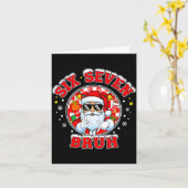 Funny 67 Six Seven Christmas Bruh Santa Kids Boys Karte (Gelbe Blume)