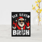 Funny 67 Six Seven Christmas Bruh Santa Kids Boys Karte (Gelbe Blume)
