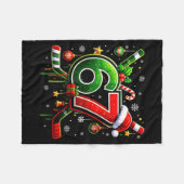Funny 67 Six Seven Christmas Ice Hockey  Fleecedecke (Vorderseite (Horizontal))