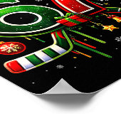 Funny 67 Six Seven Christmas Ice Hockey  Poster (Ecke)