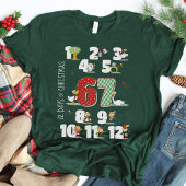 Funny 67 Six Seven Meme 12 Days of Christmas Black T-Shirt