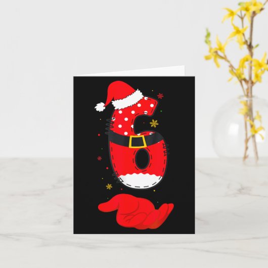 Funny 67 Six Seven Meme 6 7 Christmas Elf Santa Pa Karte (Gelbe Blume)