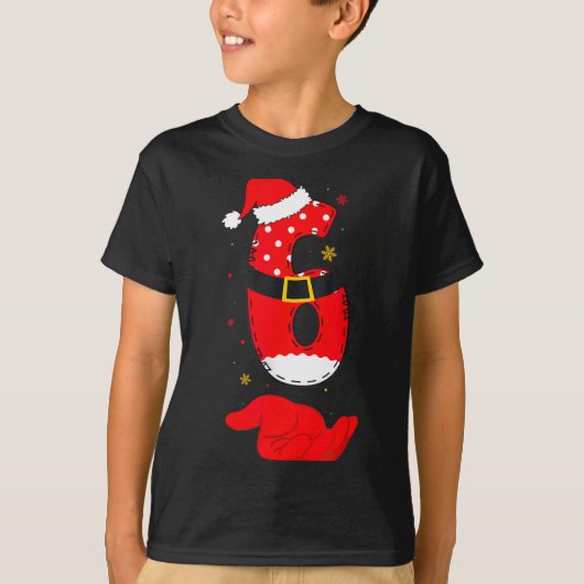 Funny 67 Six Seven Meme 6 7 Christmas Elf Santa Pa T-Shirt (Vorderseite)