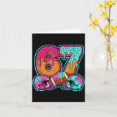 Funny 67 Six Seven Meme American Football Number # Karte (Gelbe Blume)