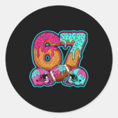 Funny 67 Six Seven Meme American Football Number # Runder Aufkleber (Vorderseite)