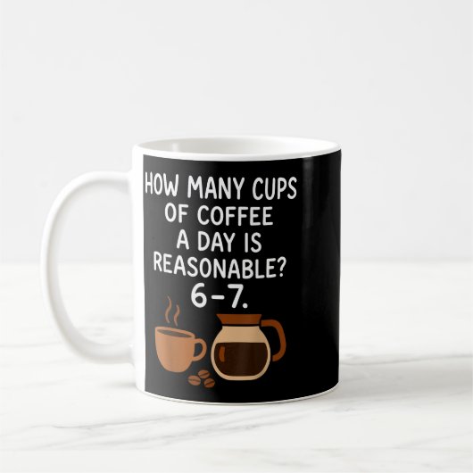 Funny 67 Six Seven Meme Coffee Lover Teacher  Kaffeetasse (Links)