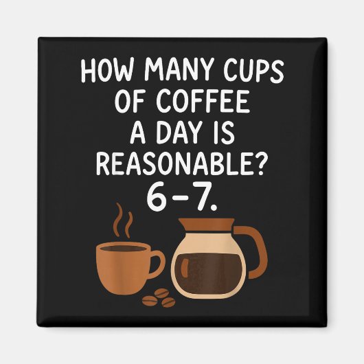 Funny 67 Six Seven Meme Coffee Lover Teacher  Magnet (Vorne)