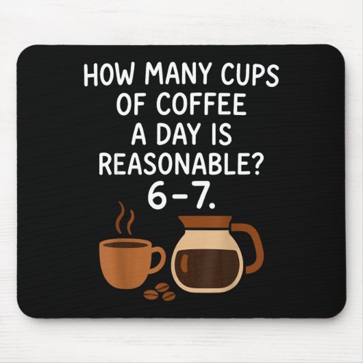 Funny 67 Six Seven Meme Coffee Lover Teacher  Mousepad (Vorne)
